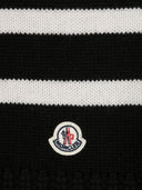 MONCLER SCARF STRIPED BLACK/ECRU