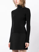 PATOU PULL RIBBED HIGH NECK BLACK
