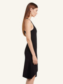 COURRÈGES PLEATS CREPE DRESS BLACK