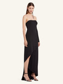 COURRÈGES INFINITY JERSEY CREPE DRESS BLACK
