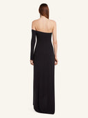 COURRÈGES INFINITY JERSEY CREPE DRESS BLACK
