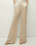 VERONICA BEARD ROBINNE TROUSER WIDE LEG CREPE SAND