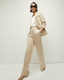 VERONICA BEARD ROBINNE TROUSER WIDE LEG CREPE SAND