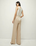 VERONICA BEARD ROBINNE TROUSER WIDE LEG CREPE SAND