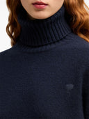 AMI PARIS AMI DE COEUR PULL TONAL NAVY