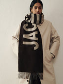 JACQUEMUS LOGO SCARF BROWN