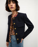 VERONICA BEARD LESLIE CROPPED JACKET NAVY