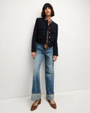 VERONICA BEARD LESLIE CROPPED JACKET NAVY