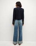 VERONICA BEARD LESLIE CROPPED JACKET NAVY