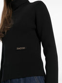 PATOU RIBBED TURTLENECK BLACK