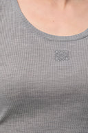 LOEWE SILK ANAGRAM TANK TOP GREY