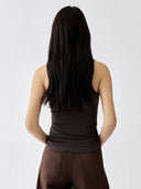 JACQUEMUS TANK TOP GROS GRAIN BROWN