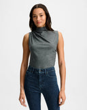 VERONICA BEARD MYLIE MOCK NECK GREY