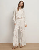 VERONICA BEARD ADERES EYELET SHIRT OFF WHITE