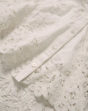 VERONICA BEARD ADERES EYELET SHIRT OFF WHITE