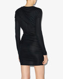 ISABEL MARANT DENISE DRAPED DRESS BLACK