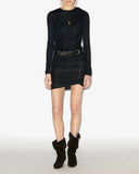 ISABEL MARANT DENISE DRAPED DRESS BLACK