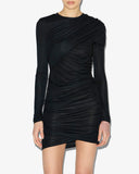 ISABEL MARANT DENISE DRAPED DRESS BLACK