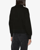 ISABEL MARANT MOBY STUDDED LOGO PULL BLACK