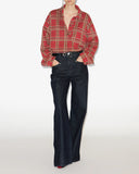 ISABEL MARANT BRUNA SHIRT CHECKERED RED