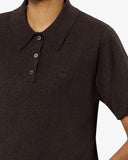 ISABEL MARANT ÉTOILE ALTHEA LOGO POLO CHOCOLAT BROWN