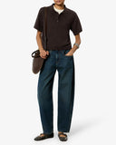 ISABEL MARANT ÉTOILE ALTHEA LOGO POLO CHOCOLAT BROWN