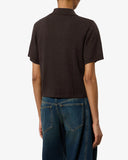 ISABEL MARANT ÉTOILE ALTHEA LOGO POLO CHOCOLAT BROWN