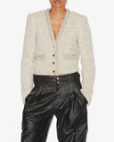 ISABEL MARANT CROPPED GWENDOLINE JACKET ECRU