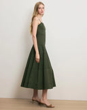 VERONICA BEARD ILONA MIDI DRESS ARMY