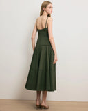 VERONICA BEARD ILONA MIDI DRESS ARMY
