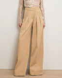 VERONICA BEARD HERON WIDE LEG TROUSER BEIGE