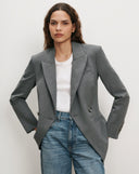 VERONICA BEARD FALCO WOOL DICKEY JACKET GREY