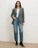 VERONICA BEARD FALCO WOOL DICKEY JACKET GREY