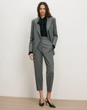 VERONICA BEARD CAVEN SLIM CROPPED TROUSER GREY