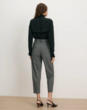 VERONICA BEARD CAVEN SLIM CROPPED TROUSER GREY