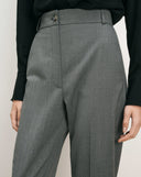 VERONICA BEARD CAVEN SLIM CROPPED TROUSER GREY