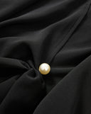 VERONICA BEARD DREW BROOCHE BLOUSE BLACK