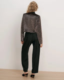 VERONICA BEARD BANCROFF CROPPED SEQUIN JACKET COPPER
