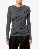 ISABEL MARANT ÉTOILE DRESSI DRAPED JERSEY TOP GREY