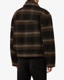 ISABEL MARANT ÉTOILE GALEANE FRINGED JACKET CHECKERED