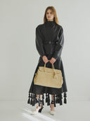 JACQUEMUS THE CIRO BELTED LEATHER JACKET DARK BROWN