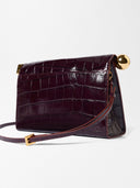 JACQUEMUS LA POCHETTE ROND CARRE BURGUNDY
