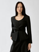 JACQUEMUS MIAMI BELTED JACKET BLACK