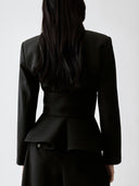 JACQUEMUS MIAMI BELTED JACKET BLACK