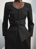 JACQUEMUS MIAMI BELTED JACKET BLACK