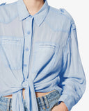 ISABEL MARANT ÉTOILE VALIANE TIE-UP SHIRT LIGHT BLUE