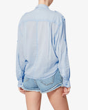 ISABEL MARANT ÉTOILE VALIANE TIE-UP SHIRT LIGHT BLUE