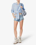 ISABEL MARANT ÉTOILE VALIANE TIE-UP SHIRT LIGHT BLUE