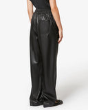 ISABEL MARANT ÉTOILE NEREANE FAUX LEATHER TROUSER BLACK