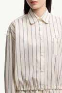 MONCLER STRIPED COTTON AND SILK SHIRT